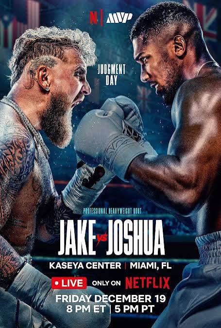 Jake Paul vs Anthony Joshua Netflix event card