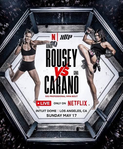 Ronda Rousey vs Gina Carano Netflix event card